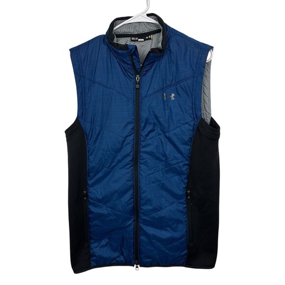 Under Armour Cold Gear Infrared Insulated Vest PrimaLoft Loose Fit Men Sz M Blue - Picture 1 of 7